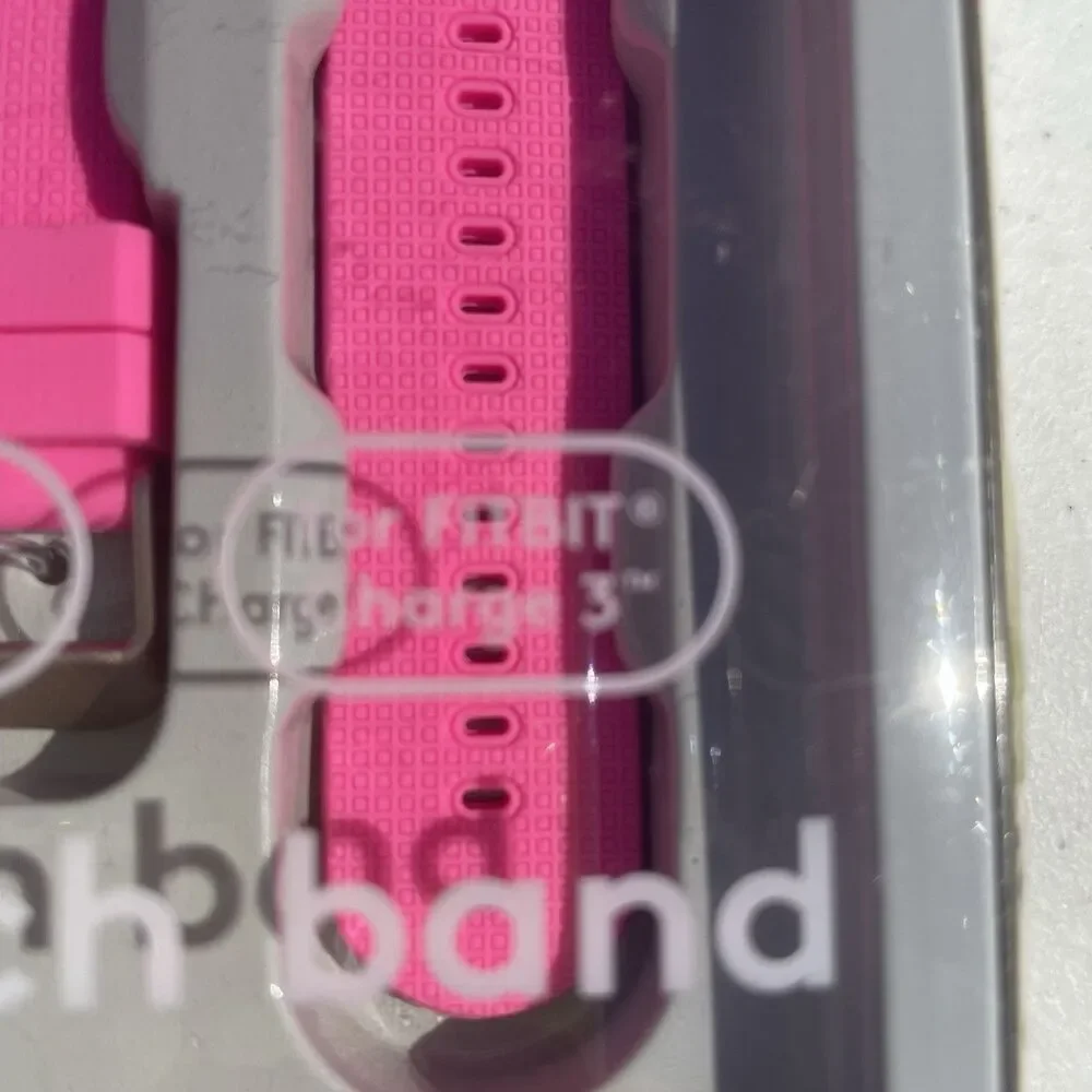 Heyday Watch Band For Fitbit Charge 3 Hot Pink Silicone Band women’s accessories